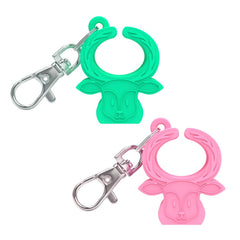 MORLIKE LIVING silicone buckle release tool in pink-green eases buckling tasks for caregivers