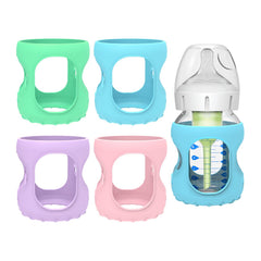 MORLIKE LIVING silicone sleeve for 5oz bottle provides a secure grip.