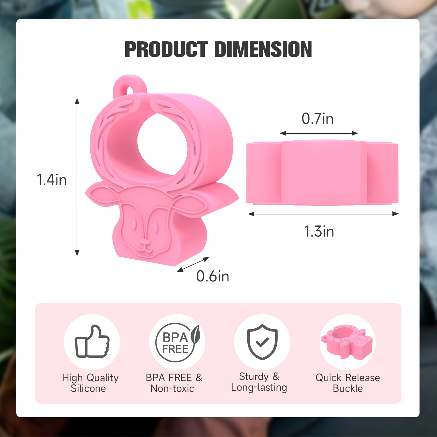 Compact keychain included keeps the release tool handy during school drop-offs