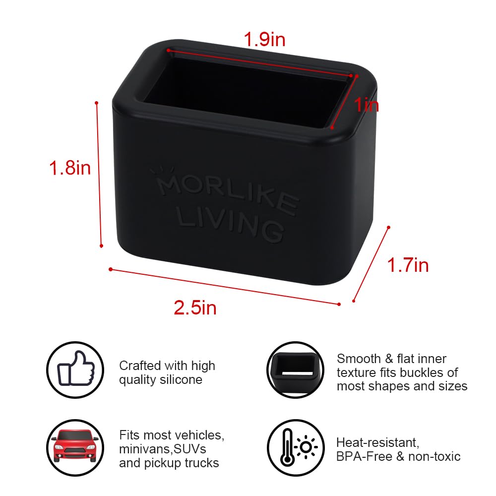 MORLIKE LIVING silicone material highlights soft silicone grip for multiple buckle receivers.