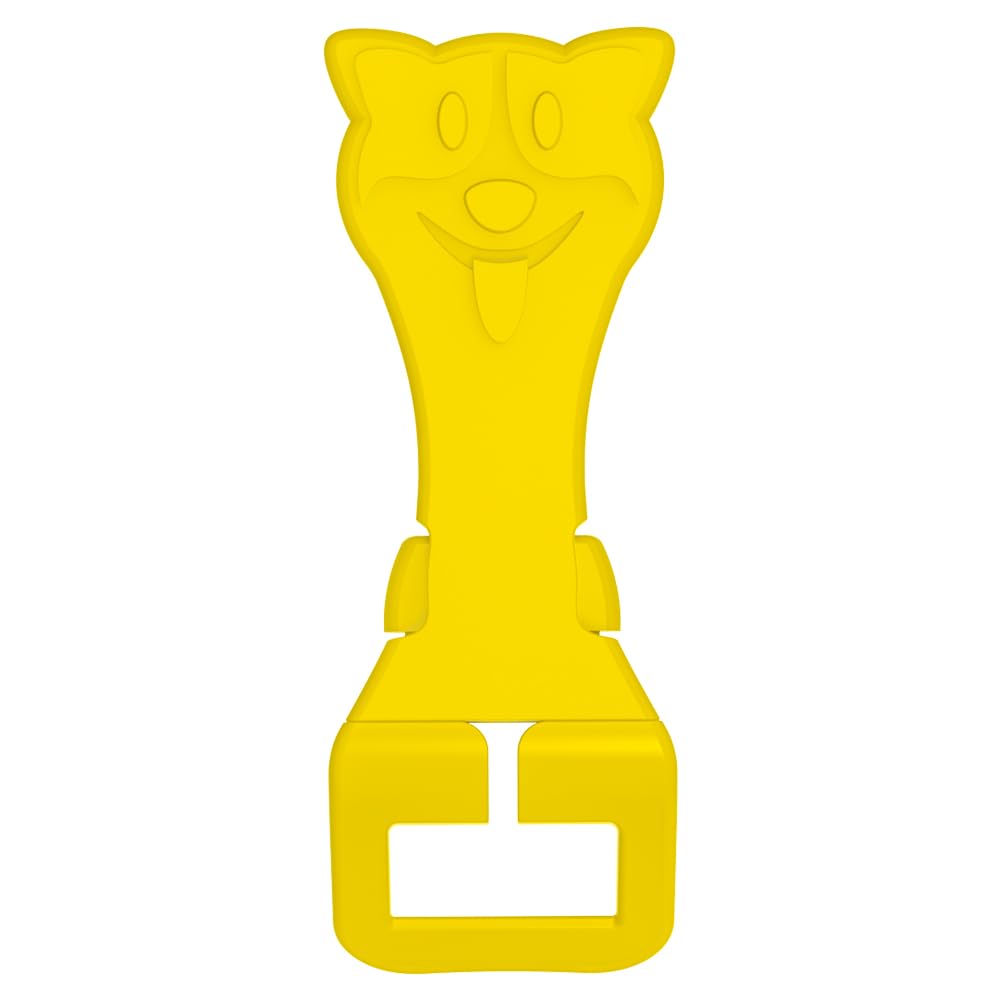 MORLIKE Living Unbuckle Release Tool, yellow front view for easy button access.