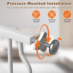 Mornyray double-lock safety gate offers secure one-handed access