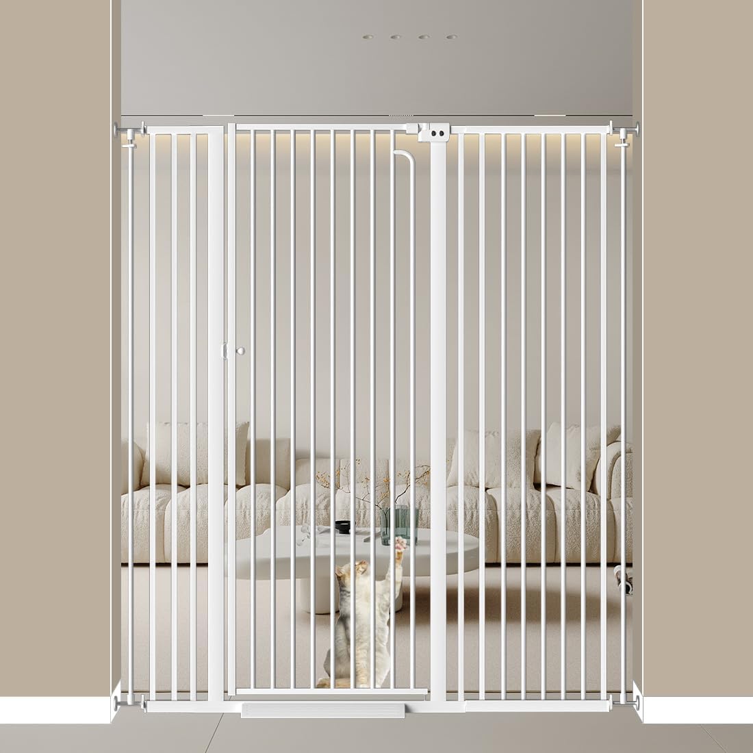 Mornyray gate bar spacing detail showing secure pet barrier