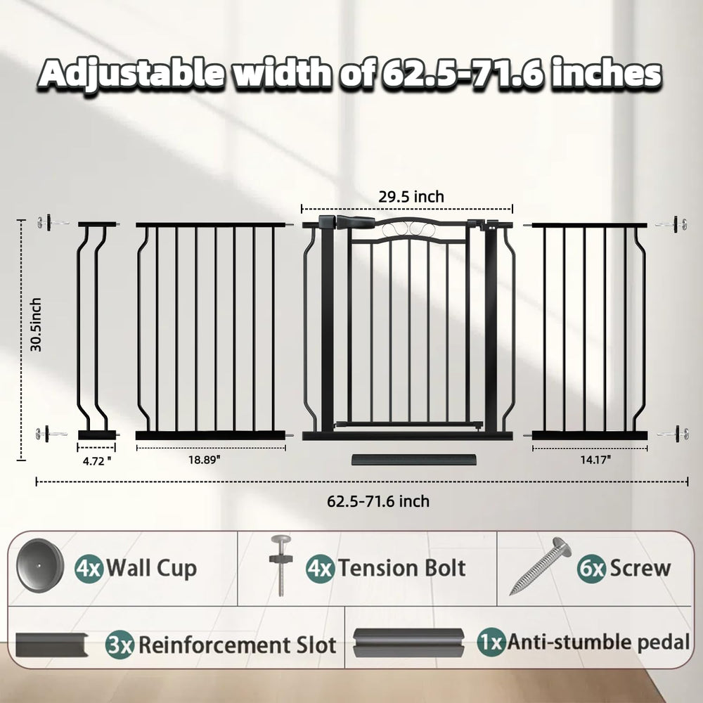 Mornyray gate dual safety lock allows one handed operation for quick access