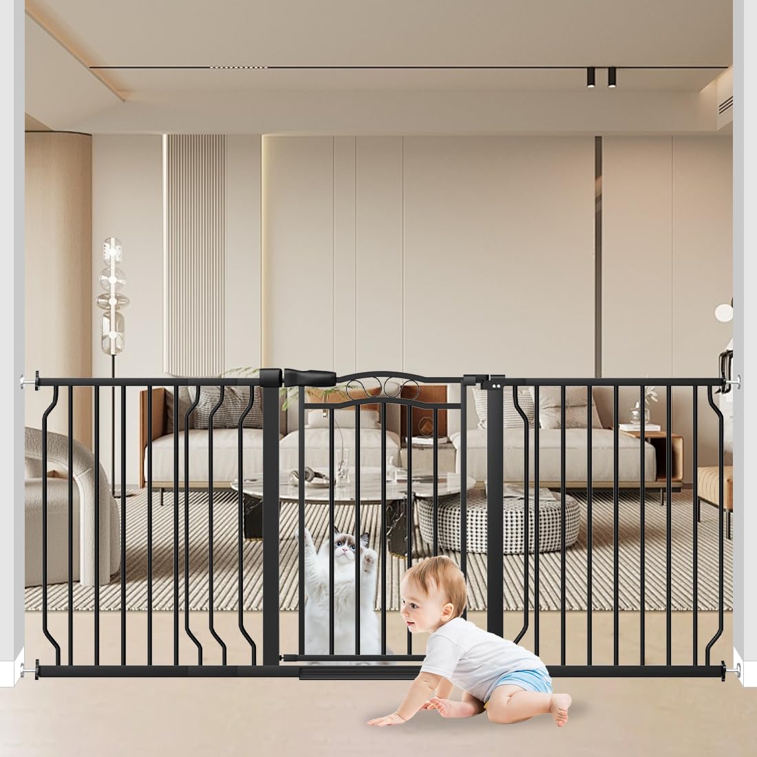 Mornyray indoor outdoor friendly gate can be moved easily