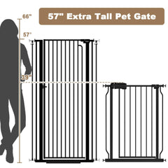 Mornyray gate in use with swing-open doorway for easy passage.