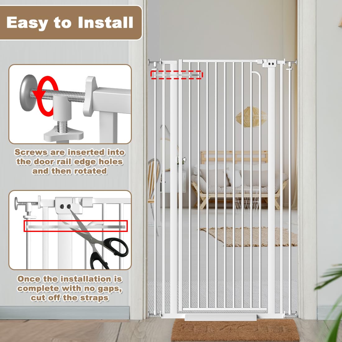 Mornyray safety durable steel construction highlights robust gate