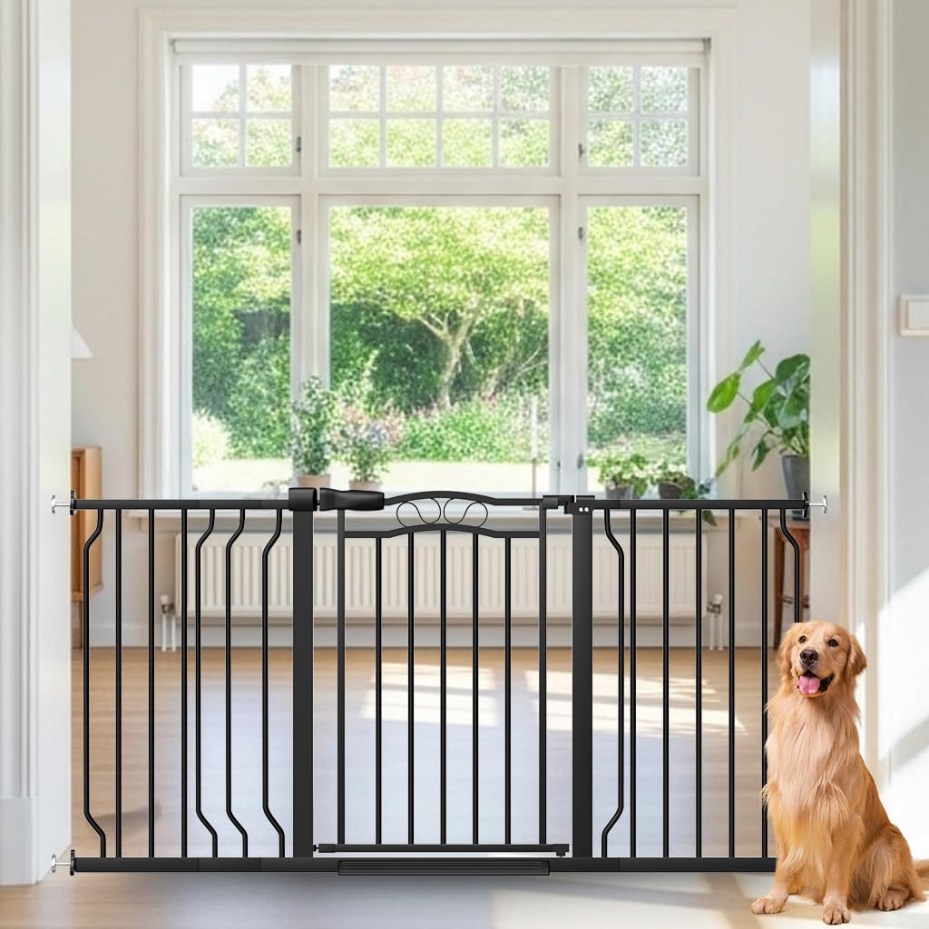 Mornyray wide gate fits stairs and hallways for flexible use.