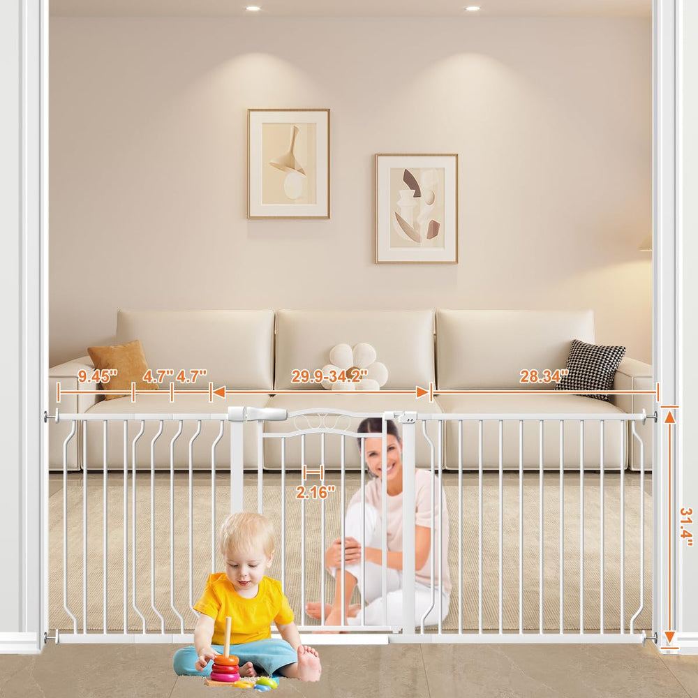 Mornyray wide-span gate suits busy households with dogs and kids.