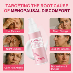 Morovan Estriol Cream applied under clothing with no residue for daytime wear.