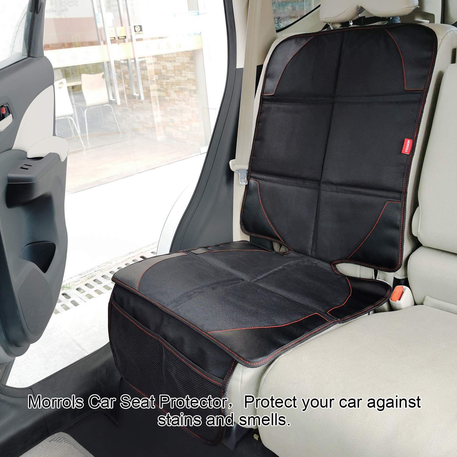 MORROLS protector shows waterproof fabric resists spills on long drives