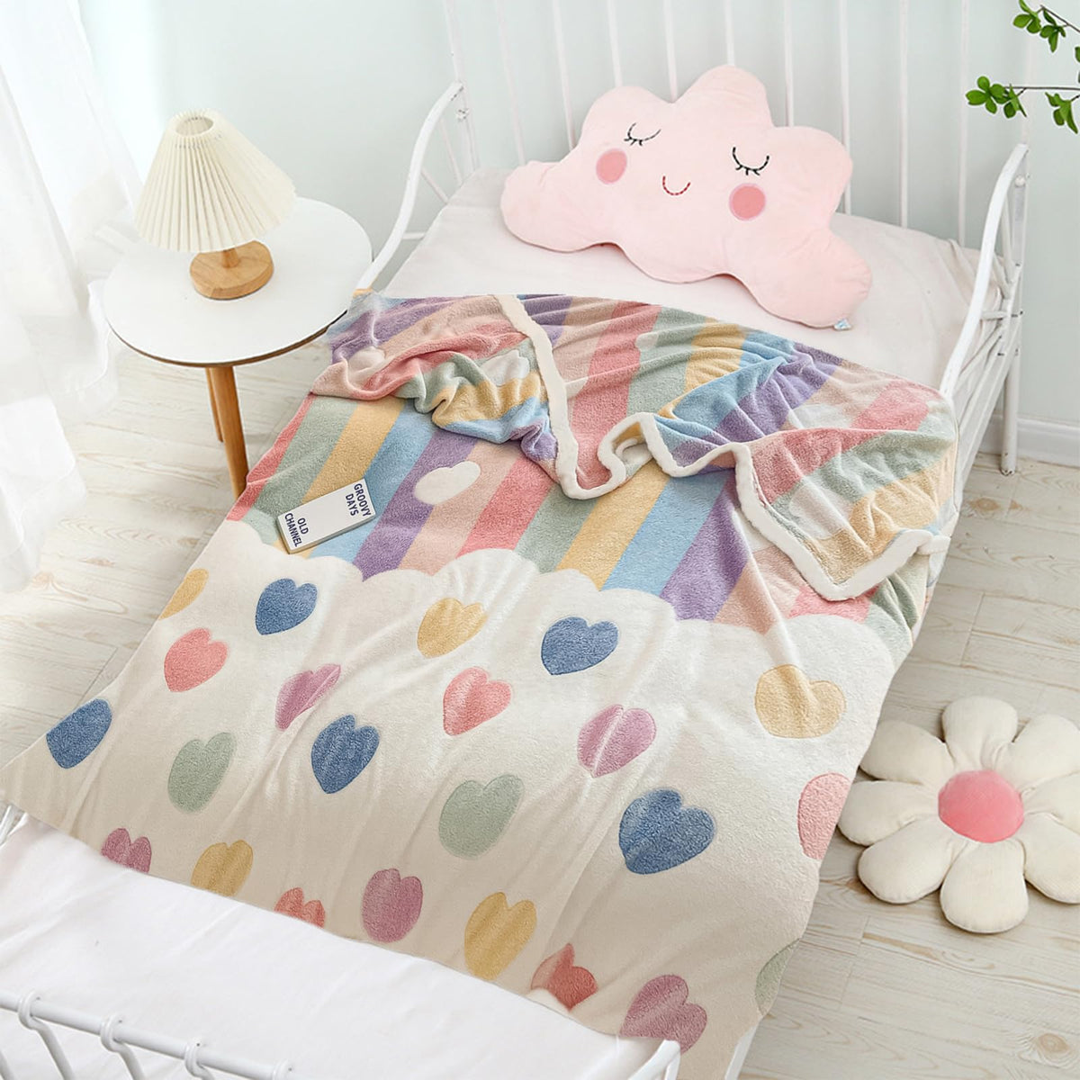 MorroMorn Rainbow Love blanket pattern for cosy naps