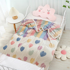 MorroMorn Rainbow Love blanket pattern for cosy naps