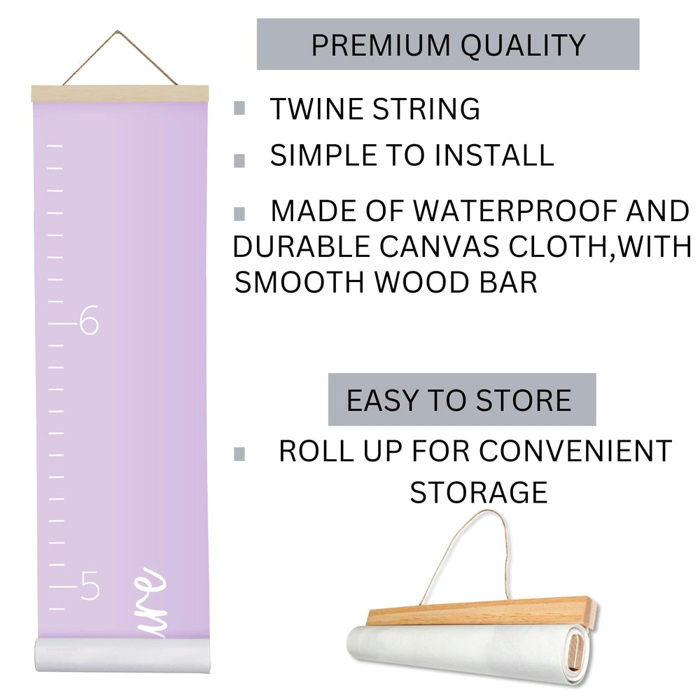 Morxy growth chart mounted on wall, easy writable surface for milestones.