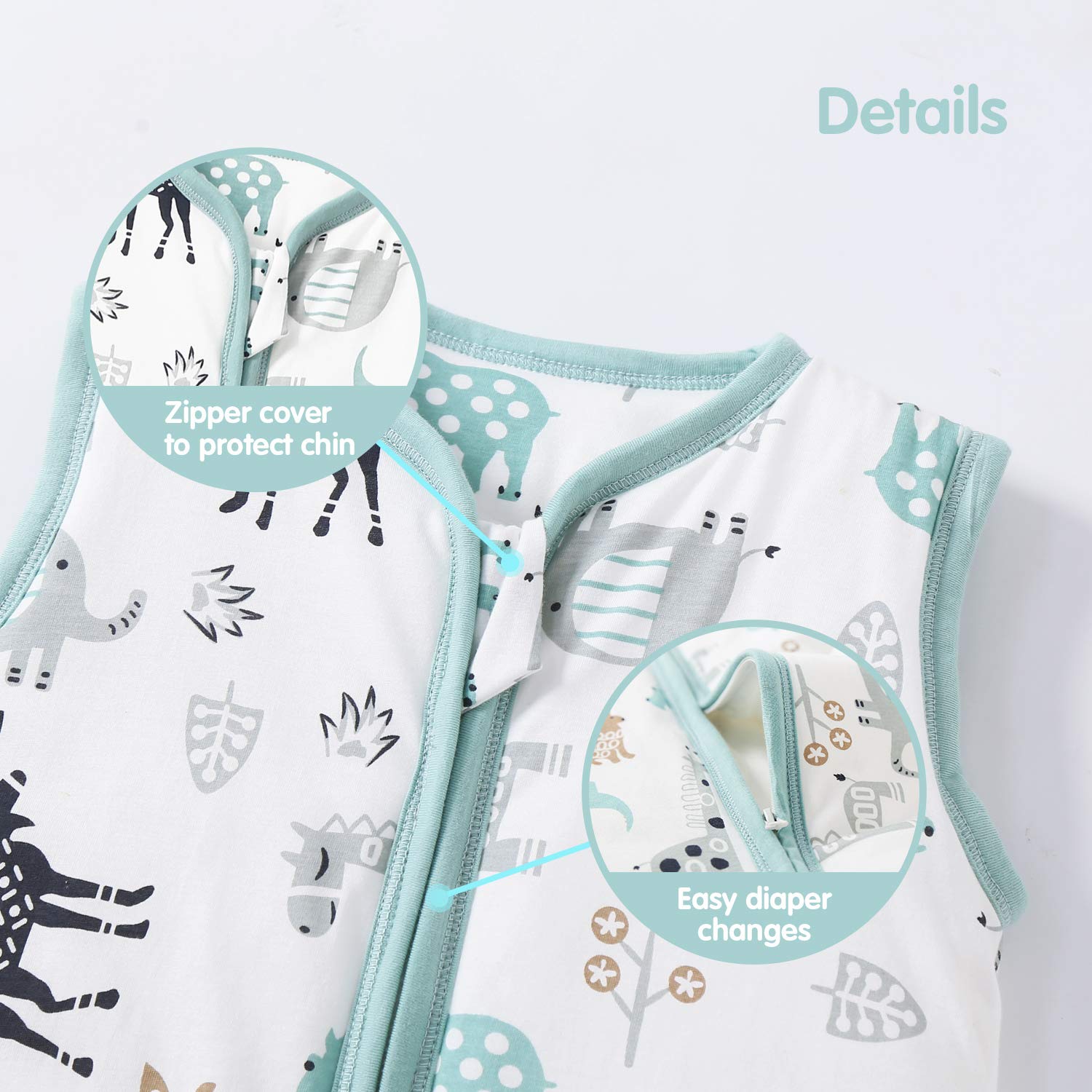 Mosebears baby sleep sack in 0-6 months size