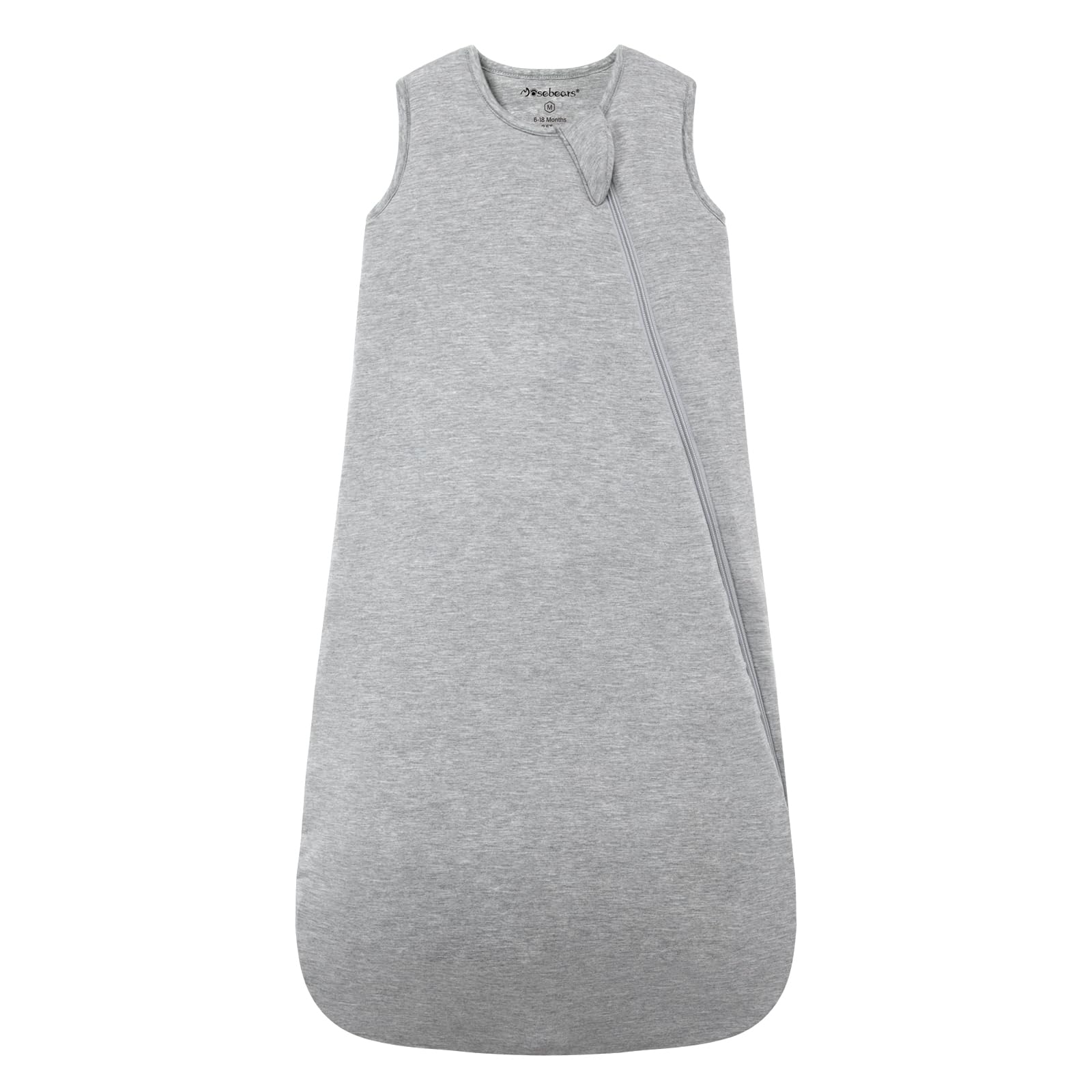 Mosebears bamboo sleep sack with top zipper for easy baby placement