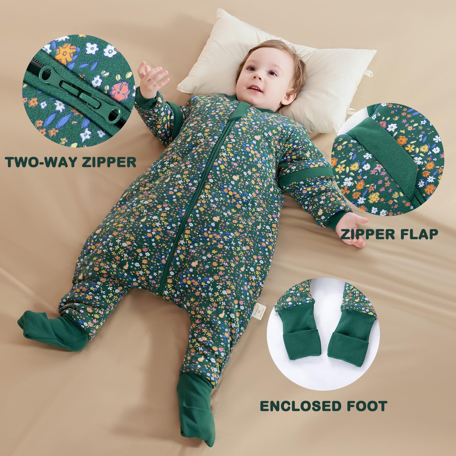 Mosebears cotton outer with polyester fill for warm, breathable comfort