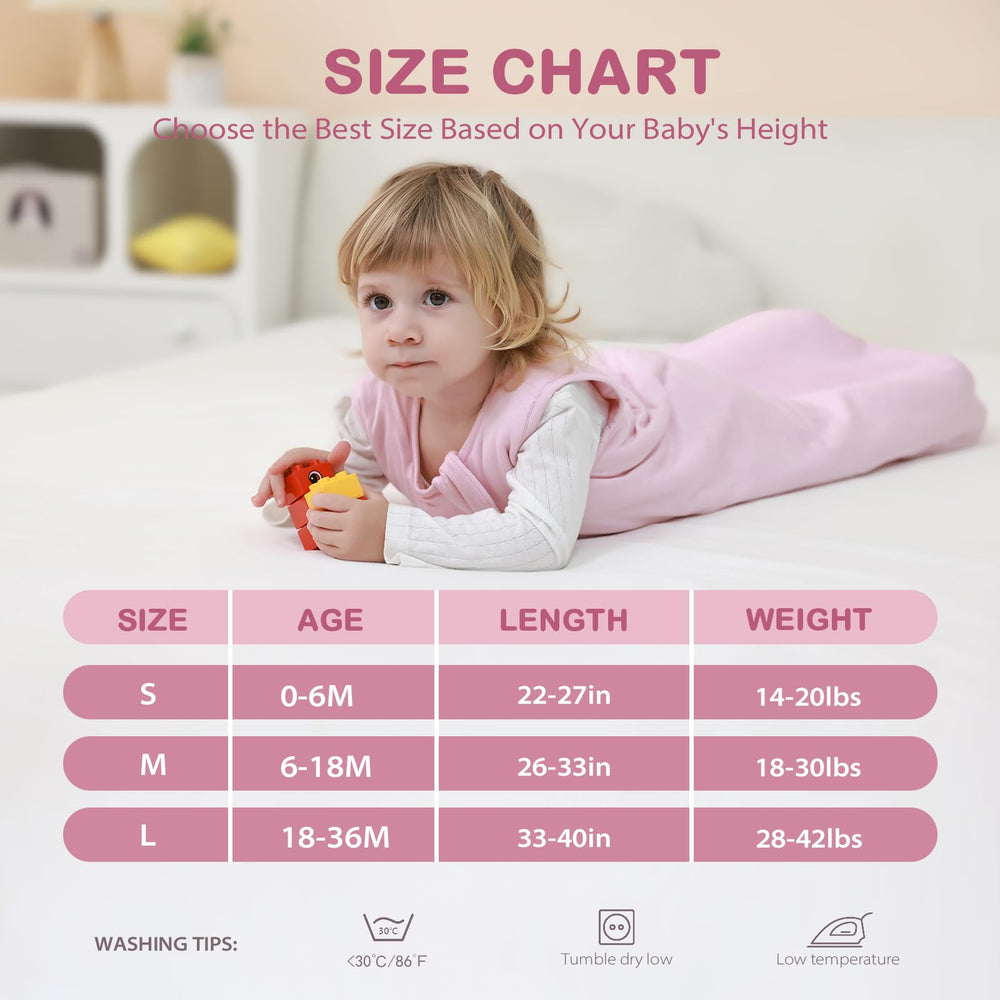 Mosebears sizes 0-6m to 18-36m in blush for growing babies