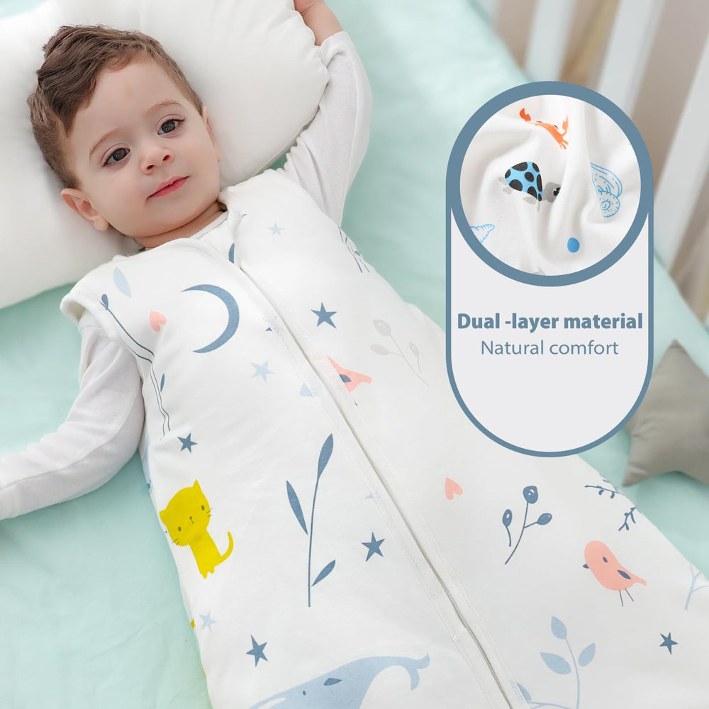 Mosebears Sleep Sack 2.5-tog insulation for cooler nurseries.