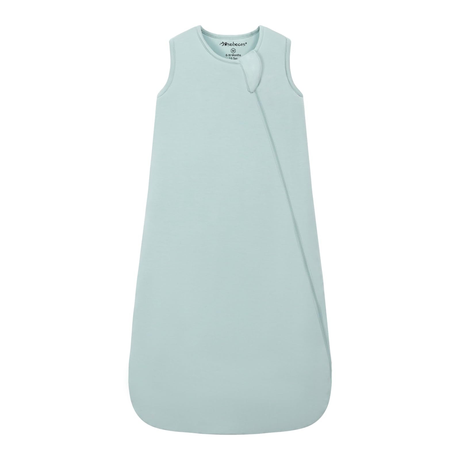 Mosebears sleep sack Sage close-up highlighting ultra-soft bamboo fabric