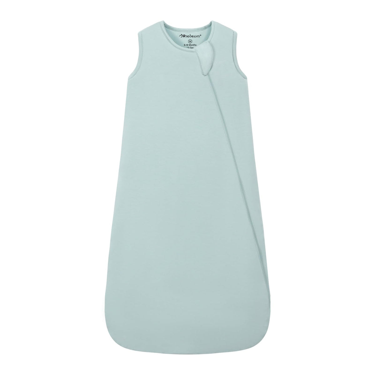 Mosebears sleep sack Sage close-up highlighting ultra-soft bamboo fabric