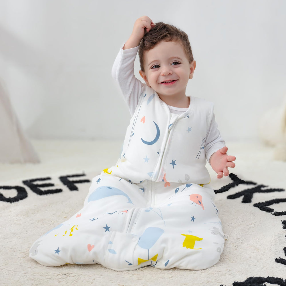 Mosebears Sleep Sack sleeveless design promotes heat circulation.