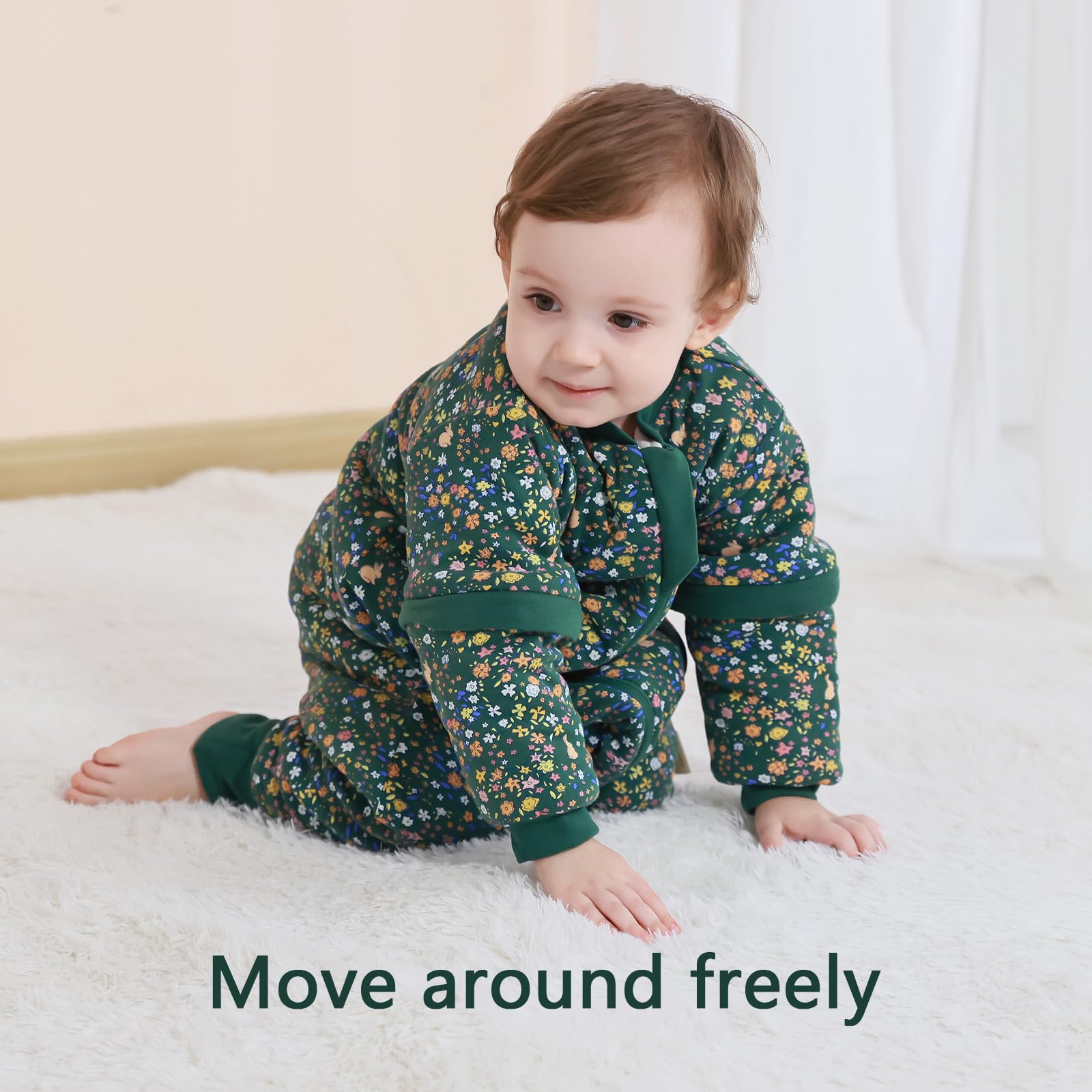 Mosebears two way zipper sleep sack top and bottom for easy changes