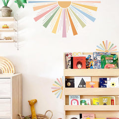 MOSITU half sun wall decal for nursery decor with easy peel-and-stick application