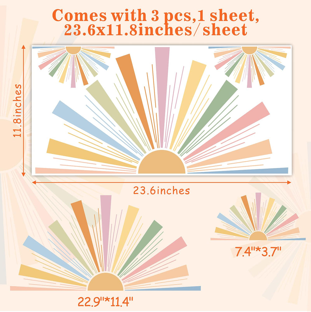 MOSITU PVC sun wall decal durable decor for playrooms