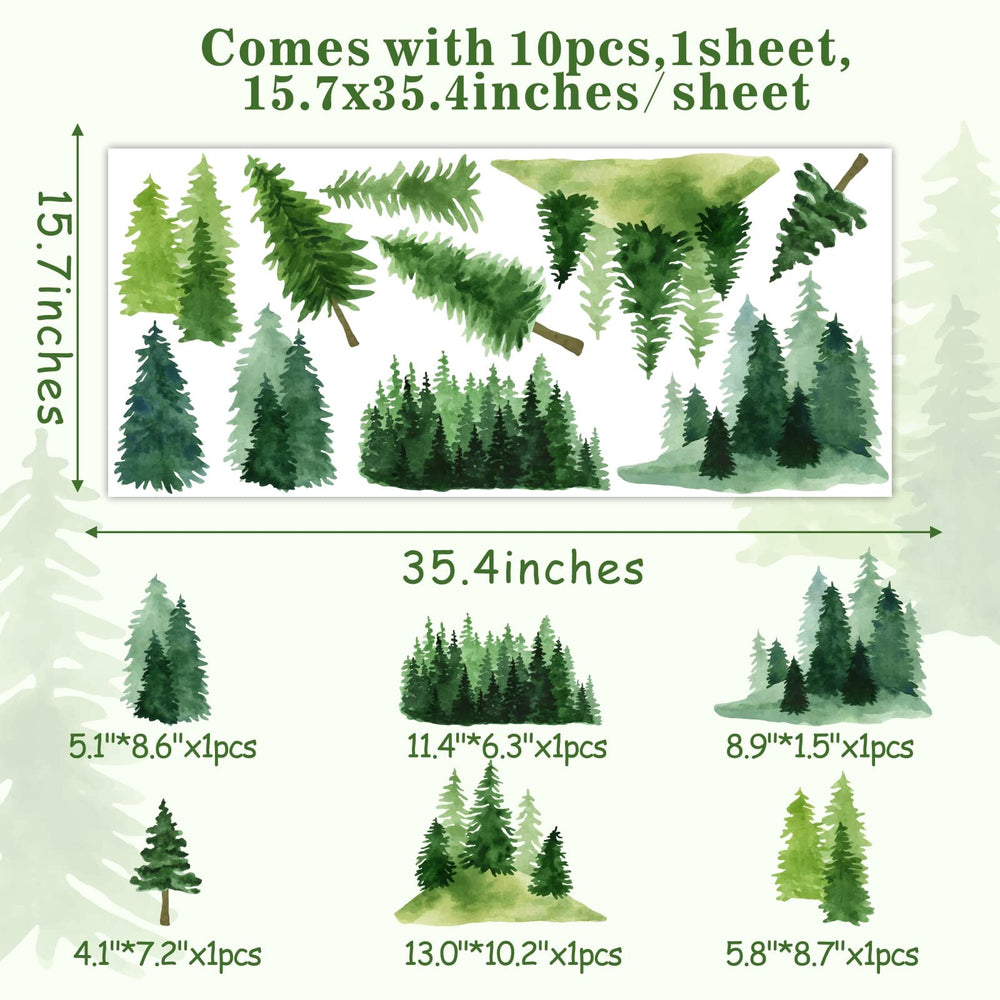 MOSITU removable woodland tree wall decal on smooth walls without residue.