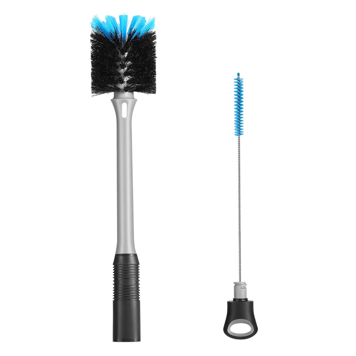 MOSOLAN 2-in-1 bottle brush with straw brush ready for easy bottle cleaning