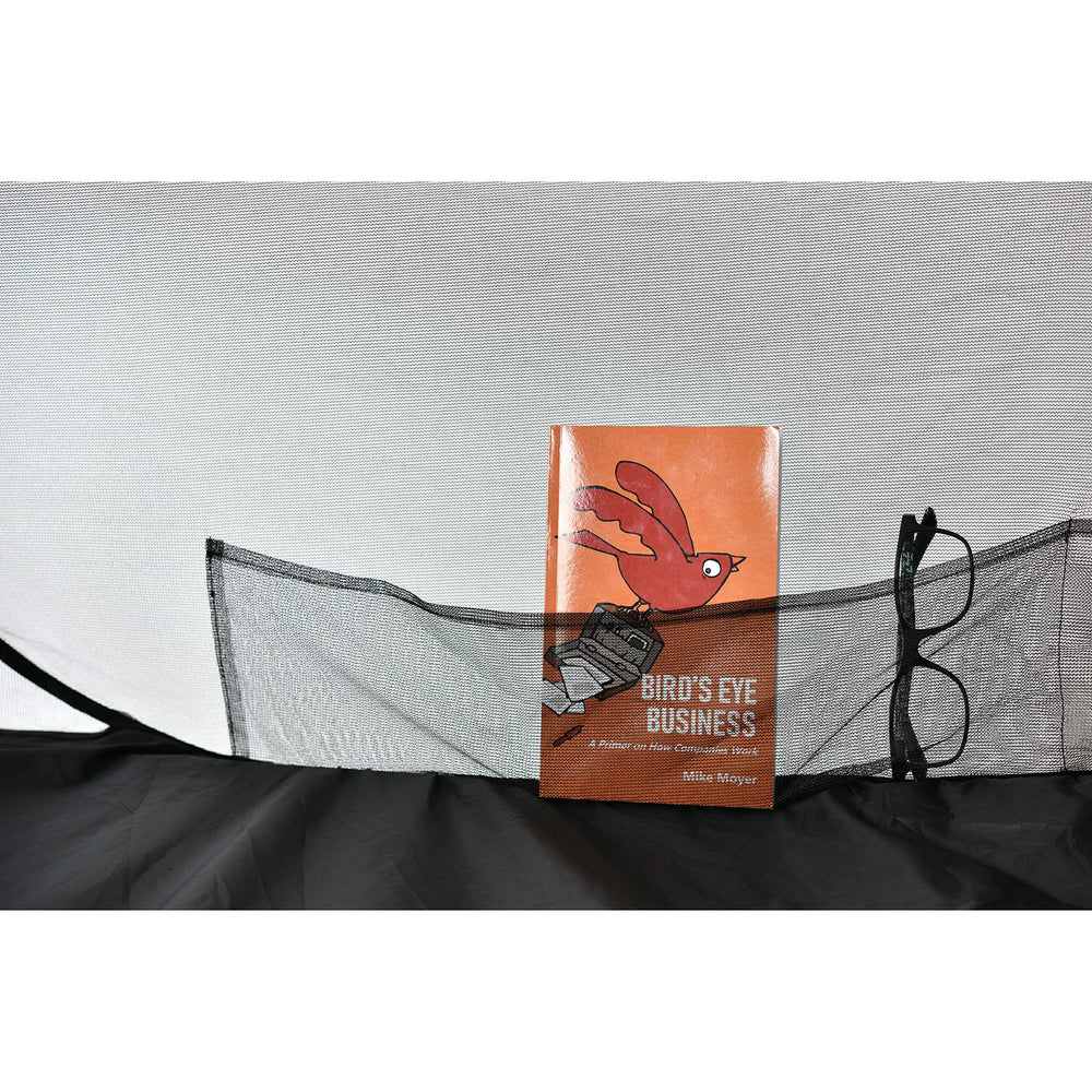 Compact MosquitOasis shelter provides reliable bug protection in outdoor settings.