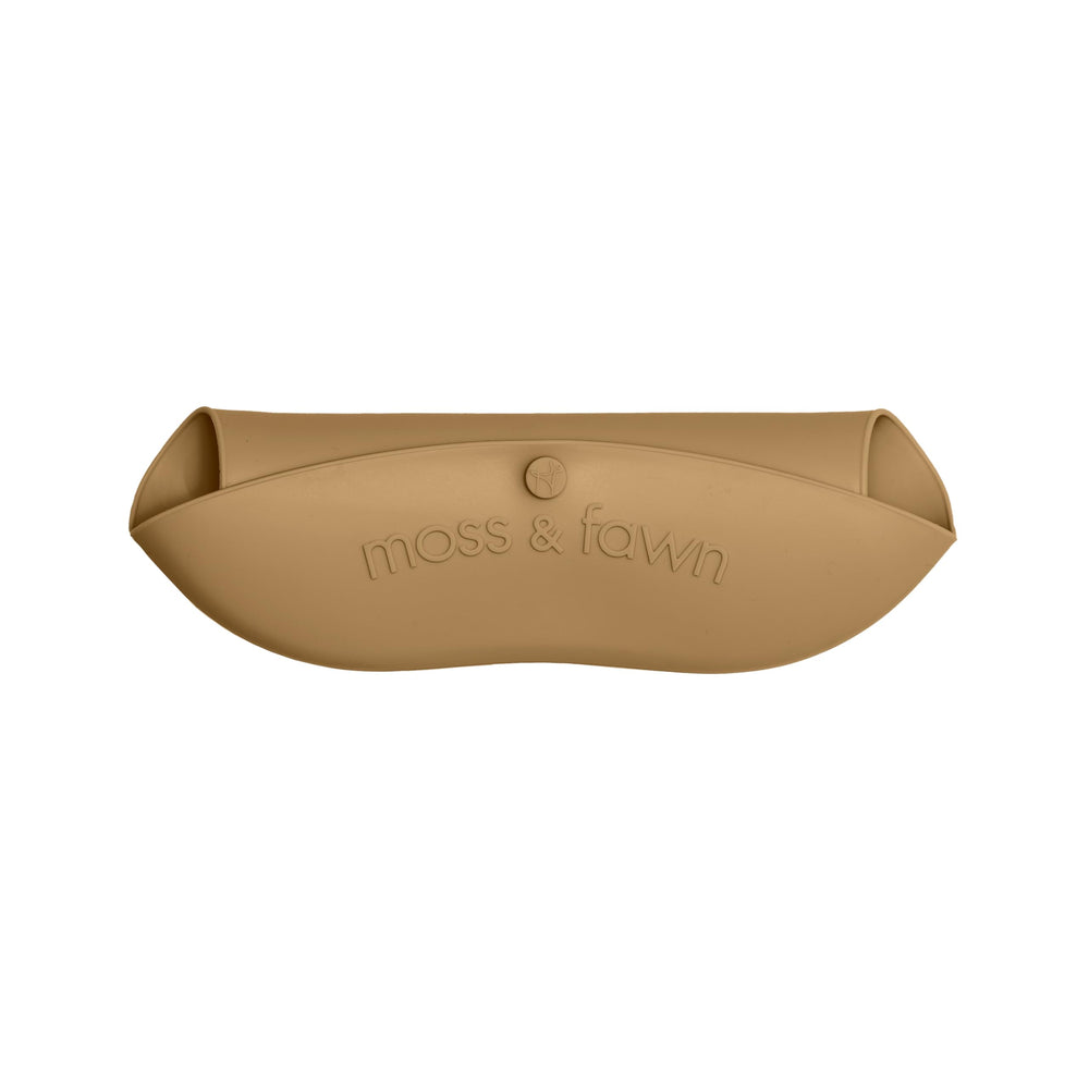 Gathers & Roll Bib rollable design for compact carry and quick cleanup
