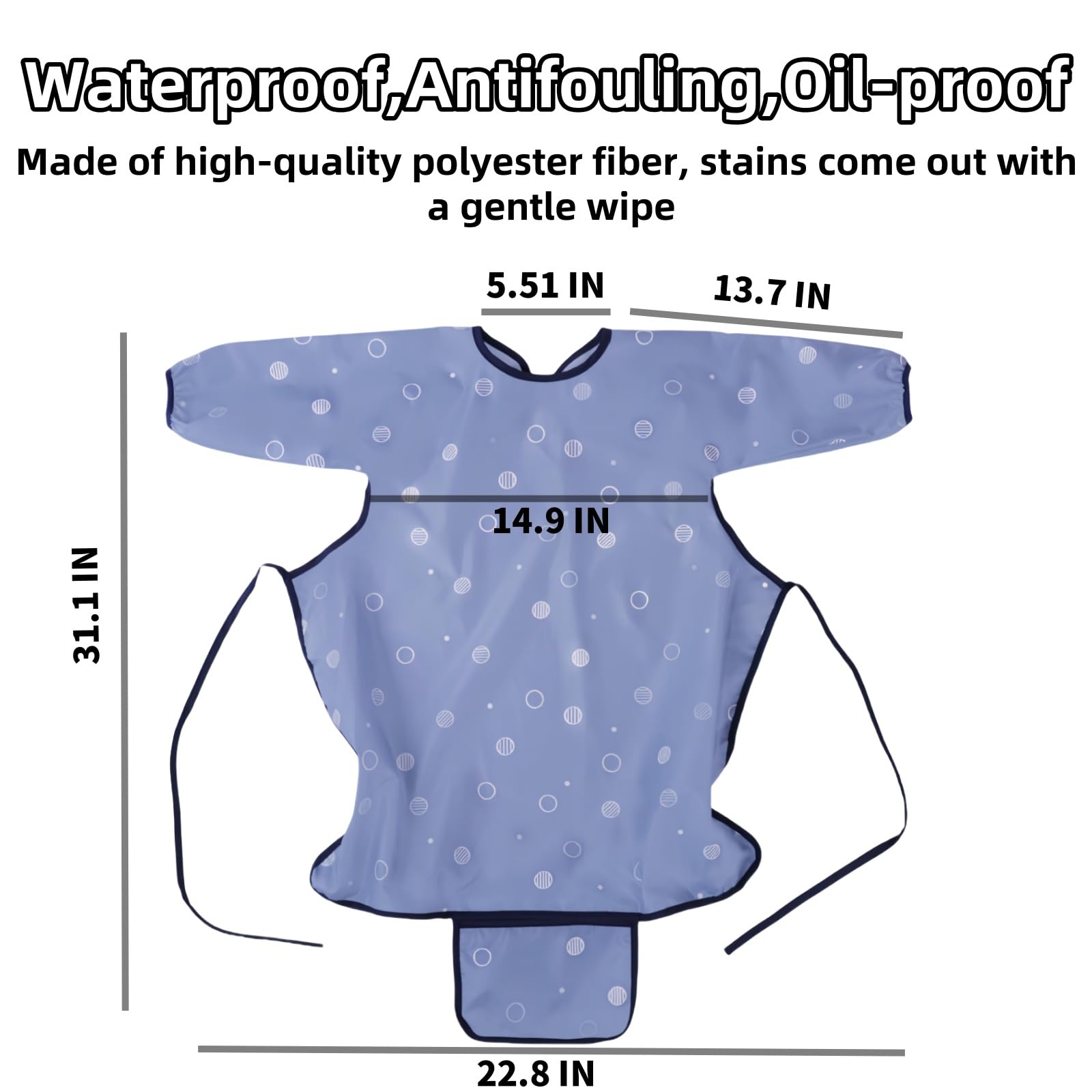 Adjustable neckline provides a comfy fit for infants to toddlers