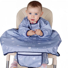 MOTEERLLU Coverall Bib with sleeves keeps baby’s clothes clean during meals