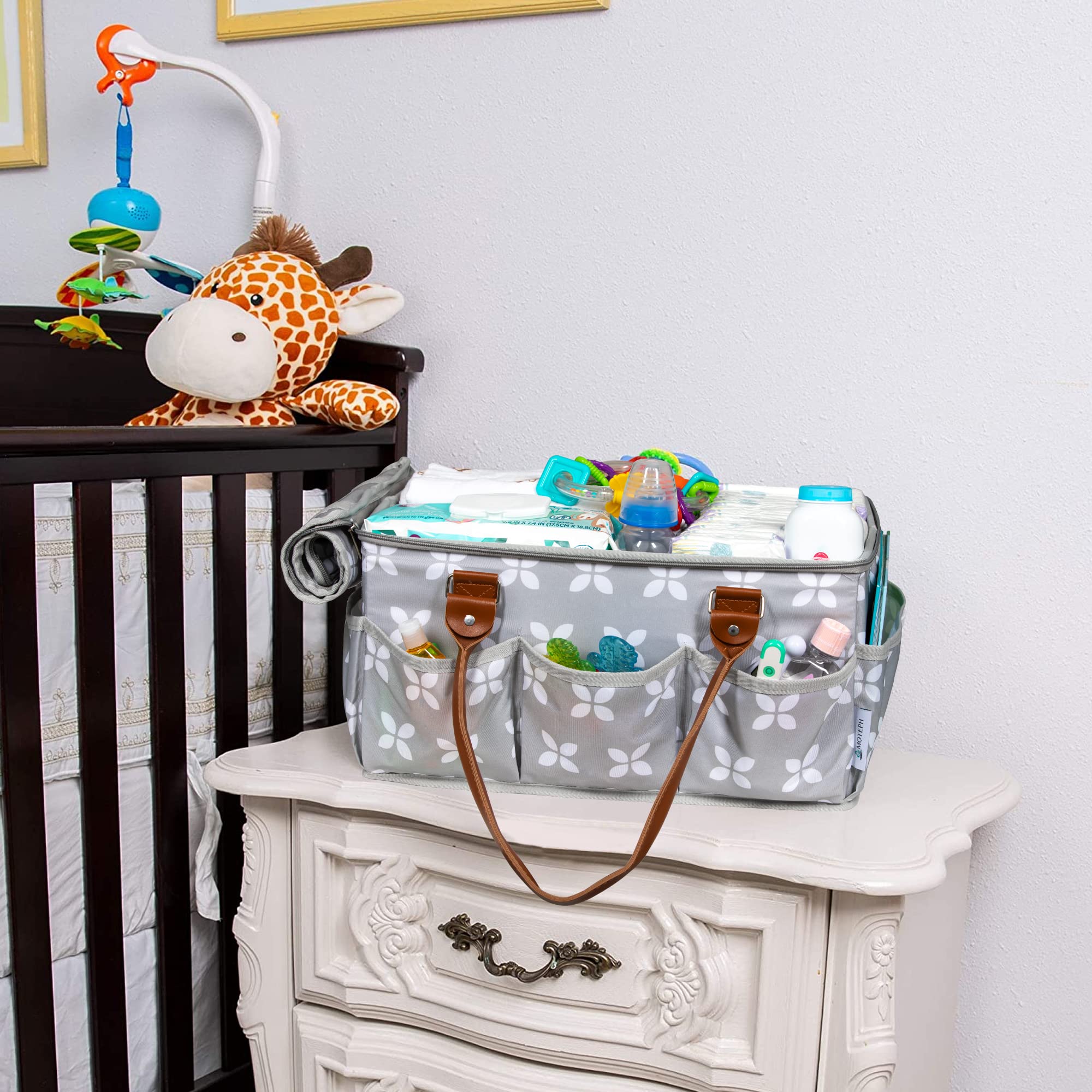 Moteph large organizer in trunk supports road trips and stroller gear.