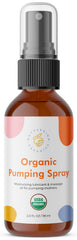 Motherkind Pumping Spray bottle ready for pumping, promoting smoother sessions.