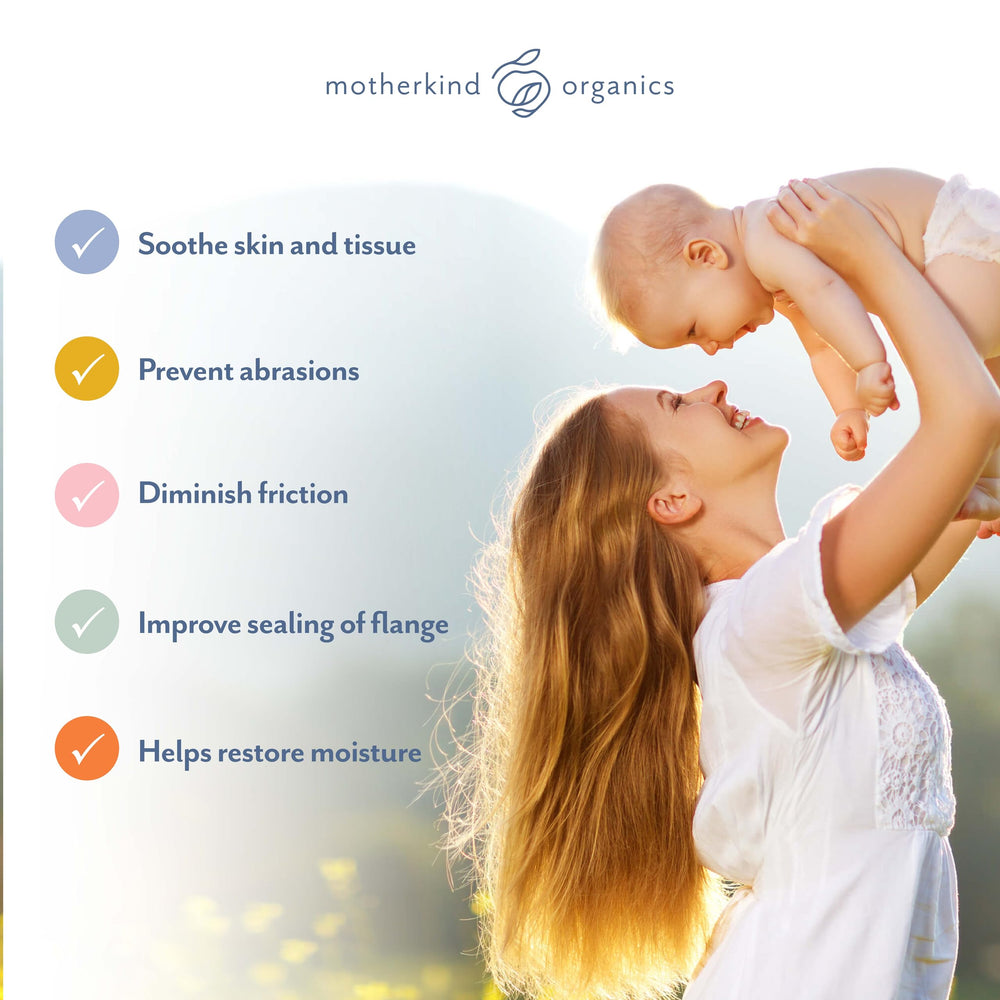 Top-down view of Motherkind Pumping Spray 2 oz bottle for on-the-go nursing.