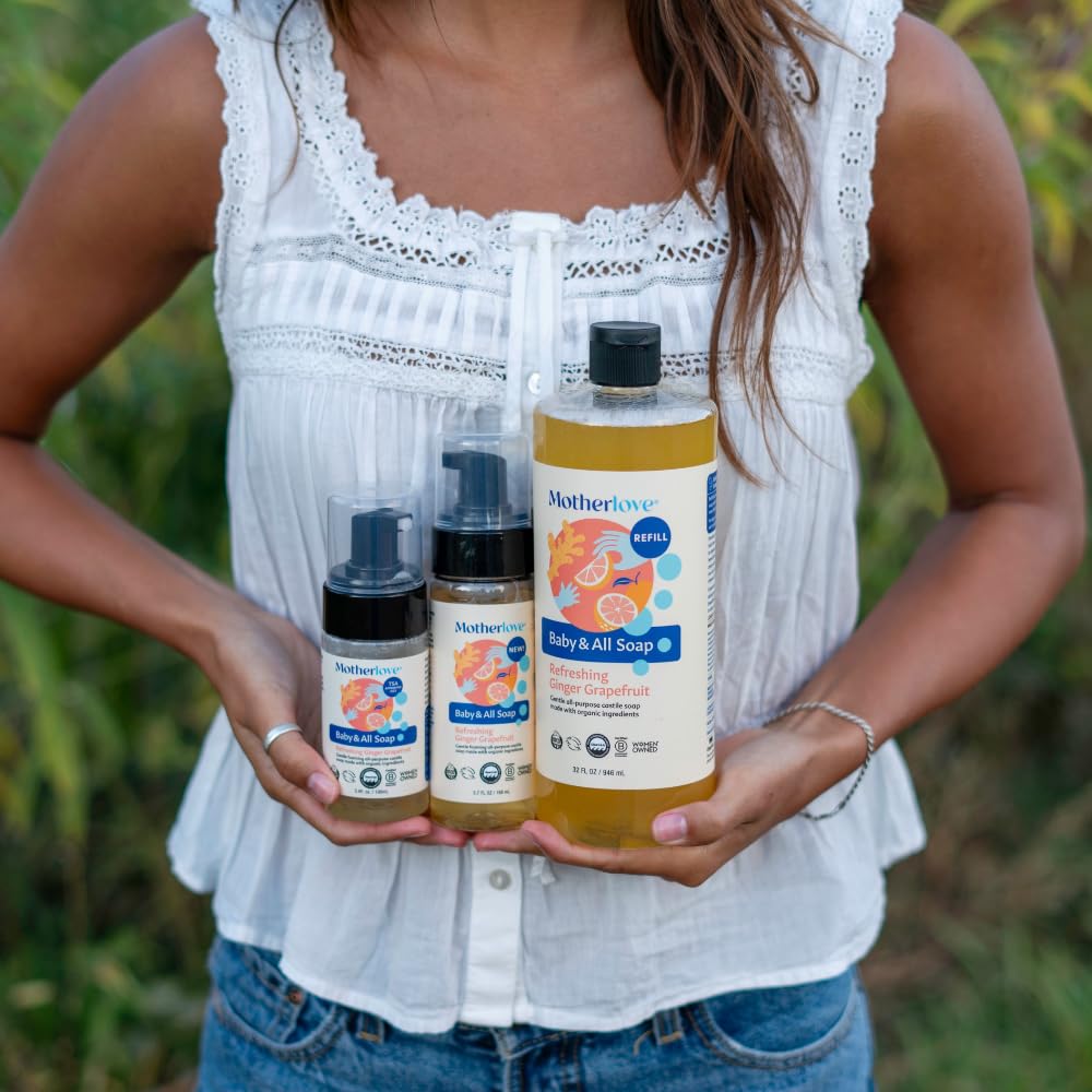 Motherlove Baby & All Soap cleans fabrics with natural ingredients.