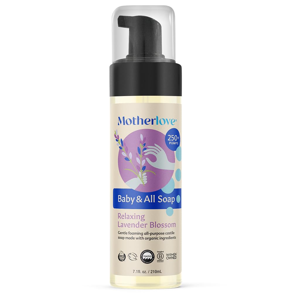 Motherlove Baby & All Soap bottle foaming pump for gentle bath time