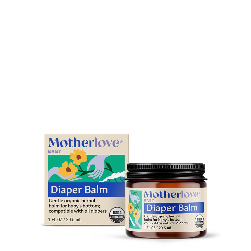 Motherlove Diaper Balm 1oz jar for on-the-go diaper area care.