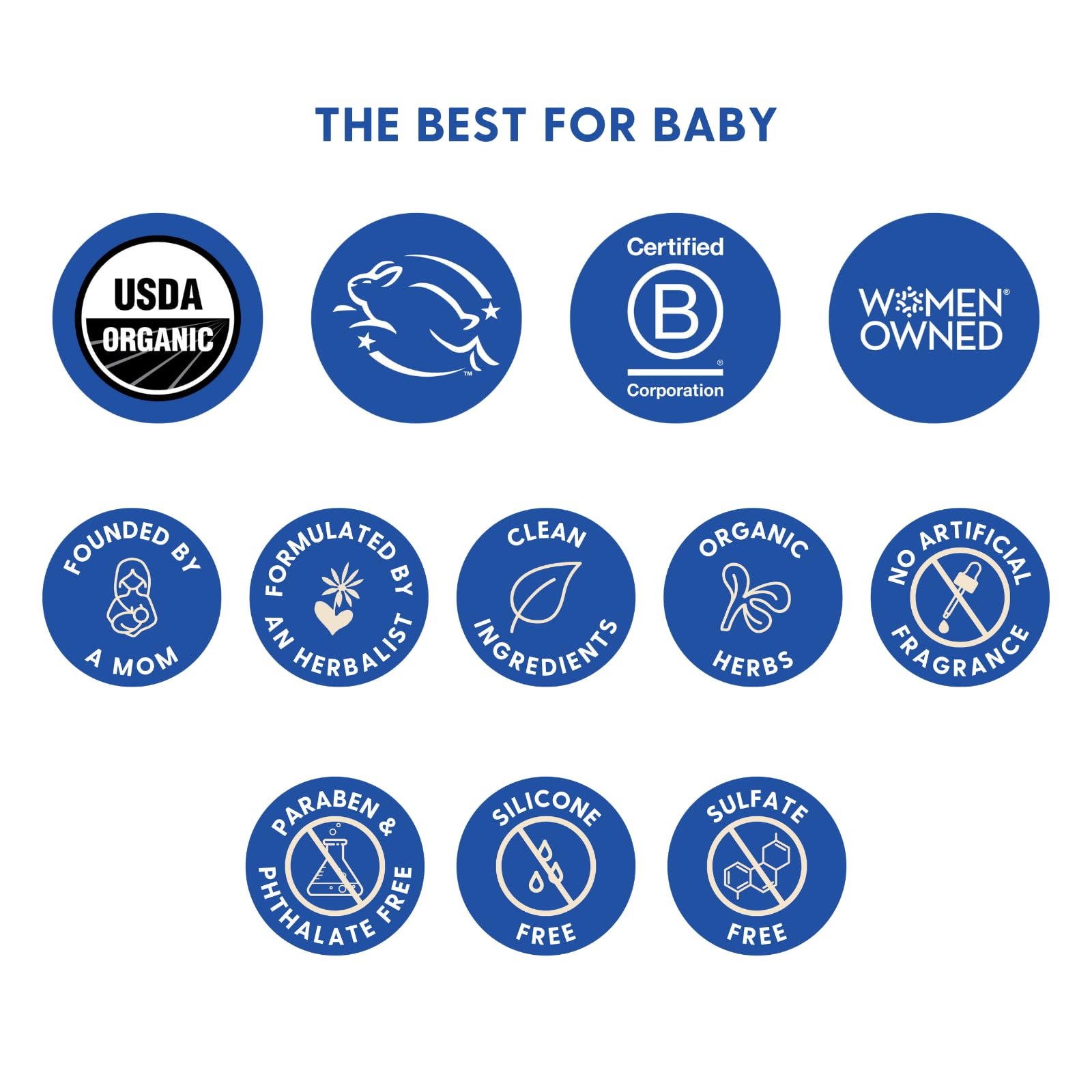 Cloth-safe balm compatible with cloth and disposable diapers.