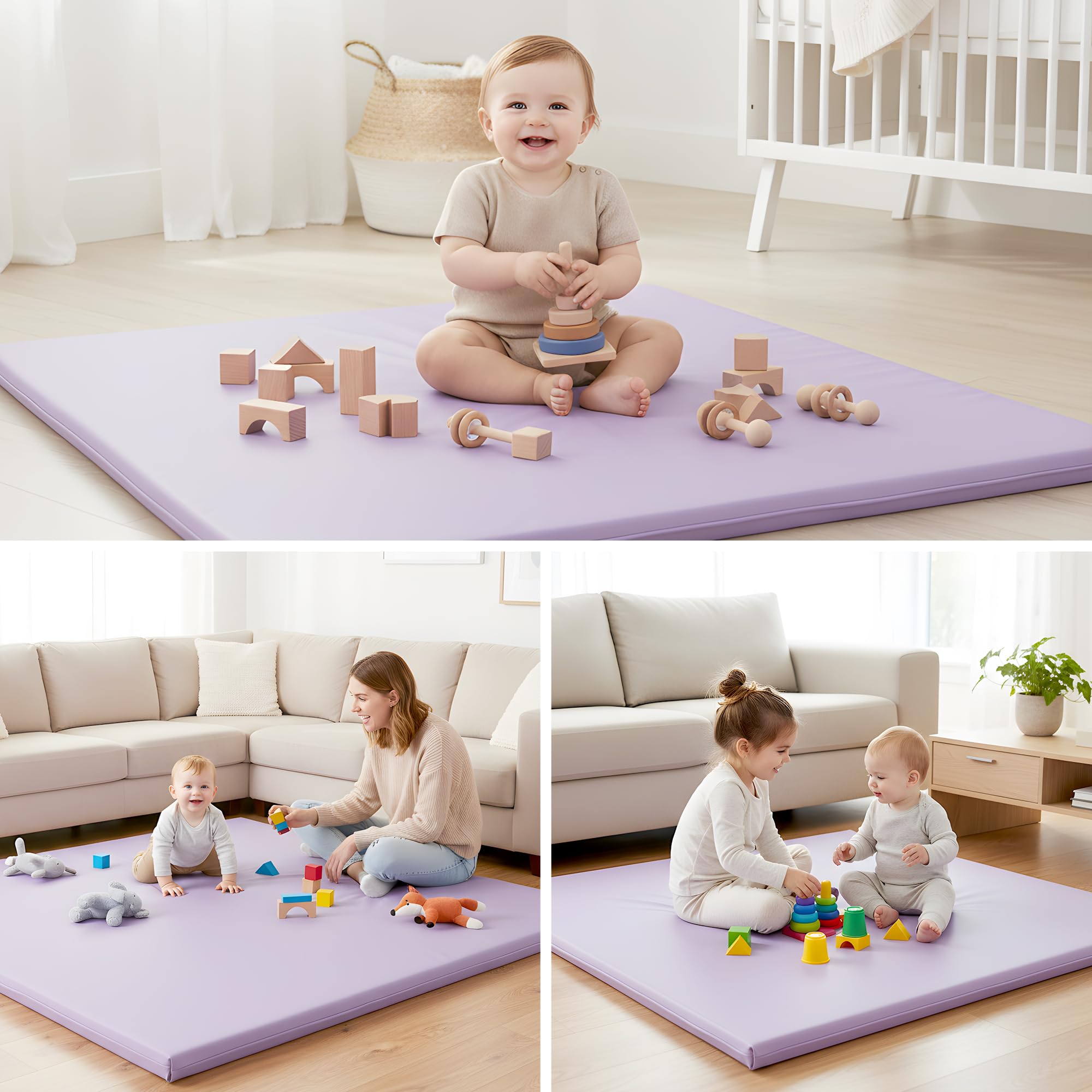 Motherly Haven cover enhances baby tummy time with comfy surface.