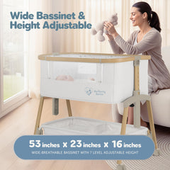 Motherly Haven bassinet wheels with locks ensure easy, secure room-to-room movement