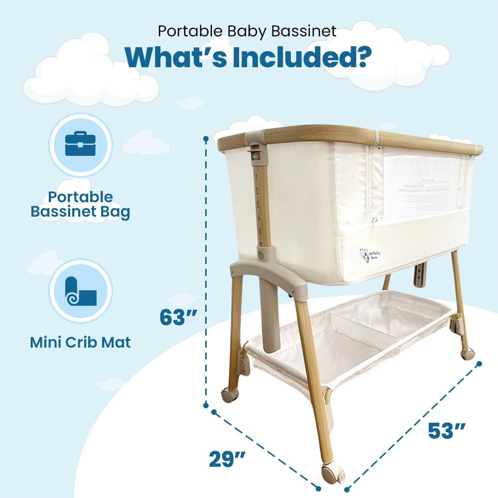 Motherly Haven breathable mesh panels promote airflow for a comfortable sleep.