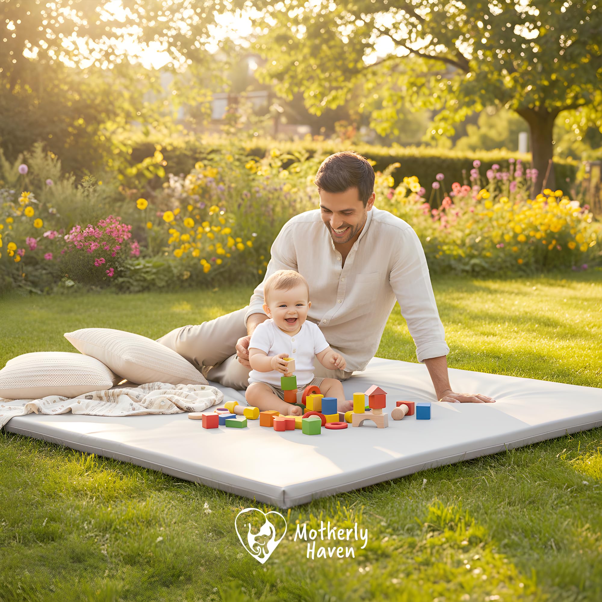 Motherly Haven easy-care surface stays tidy between sessions
