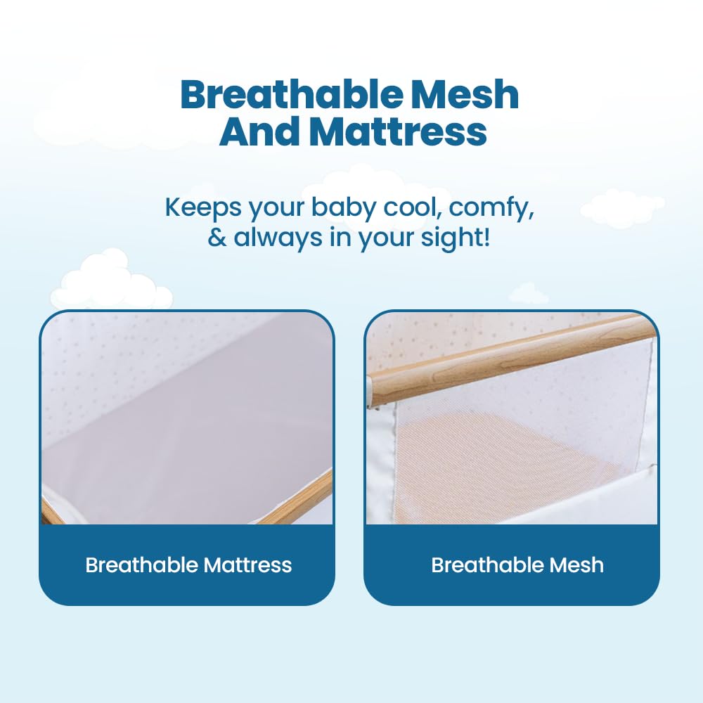 Motherly Haven foldable design supports travel and quick setup without tools.