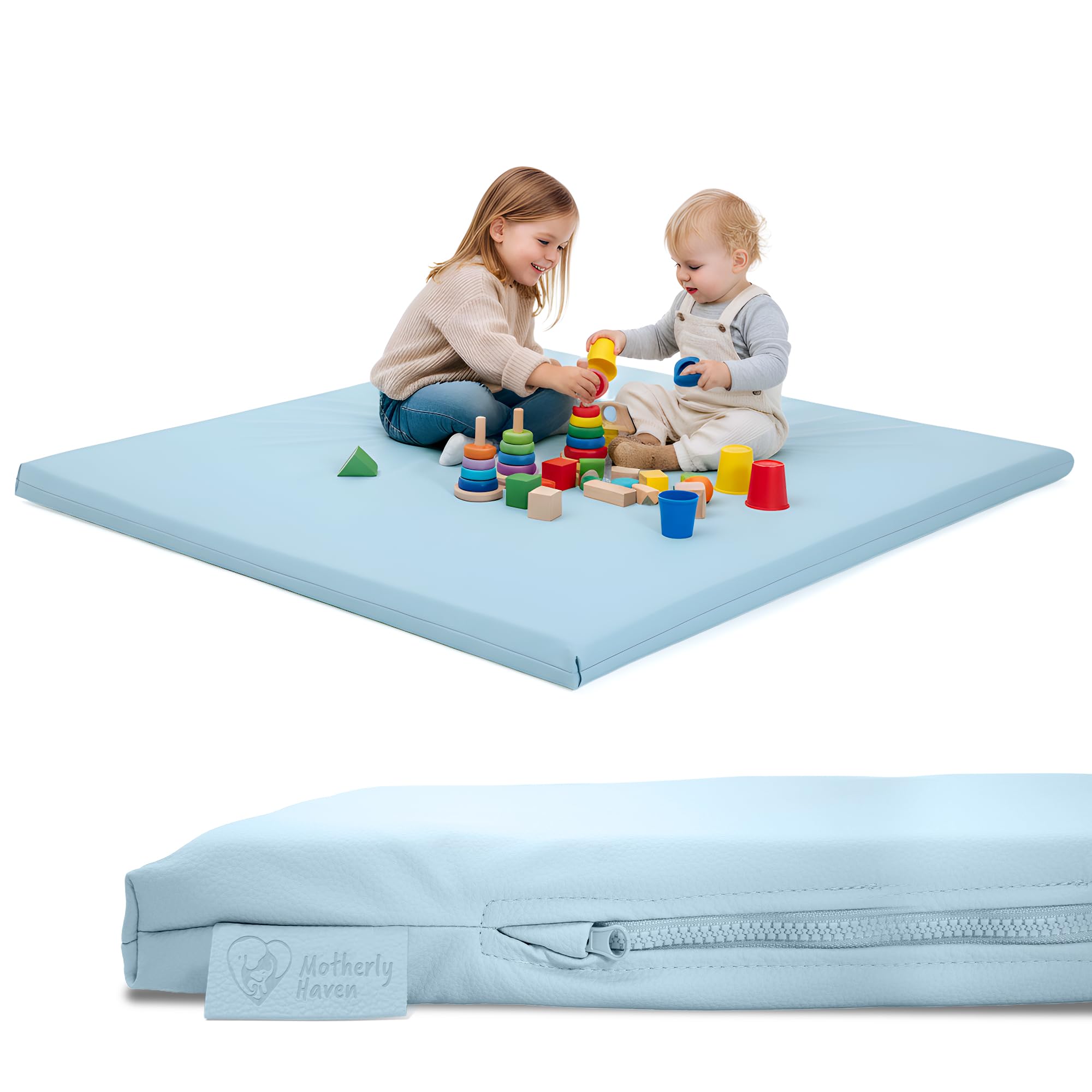 Motherly Haven play mat cover fits a 50x50 mat snugly for safe tummy time