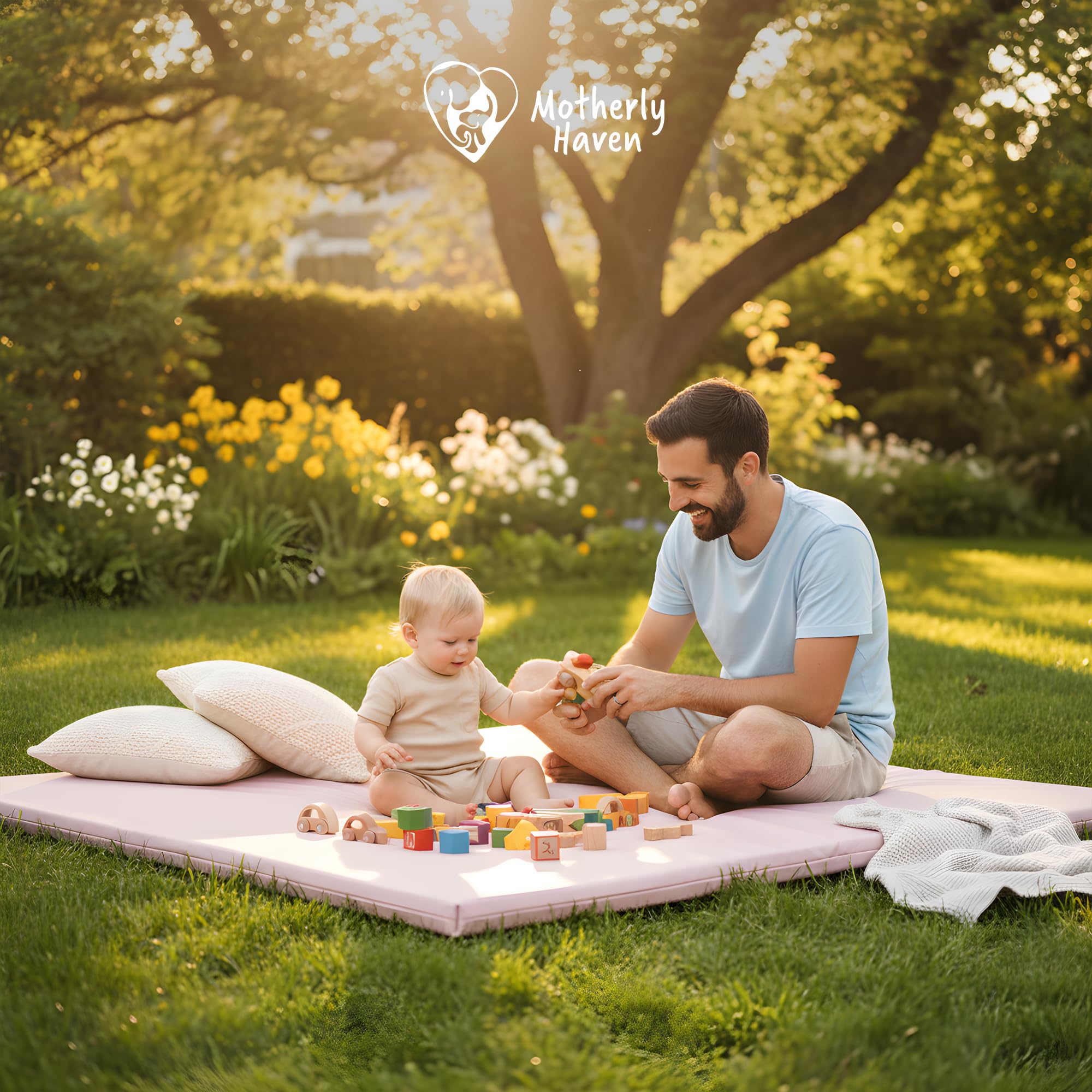 Motherly Haven slip-on cover renews your mat in seconds.