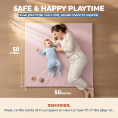Motherly Haven waterproof cover wipes clean, keeping play spaces hygienic for babies and caregivers.
